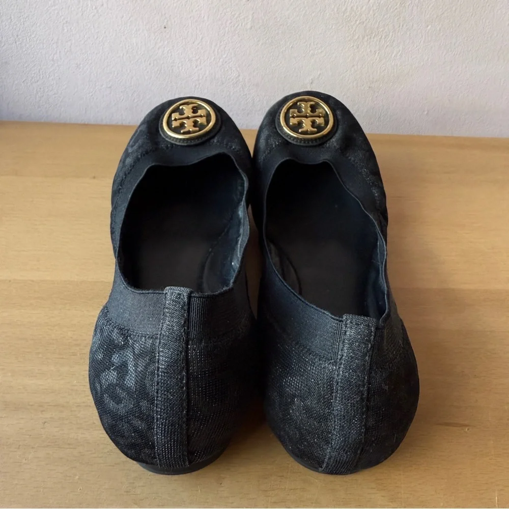 Tory Burch Black Cheetah Flats